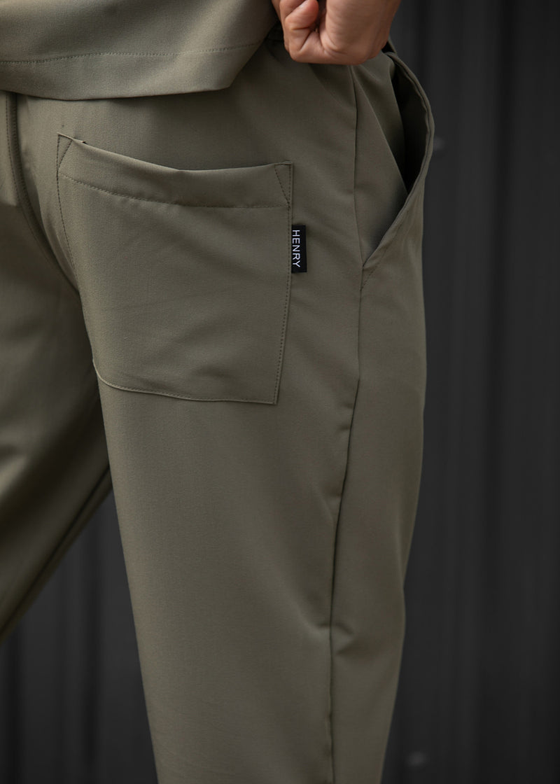 Ανδρικό ανοιξιάτικο παντελόνι Henry clothing - 8-102 - simple pants χακί