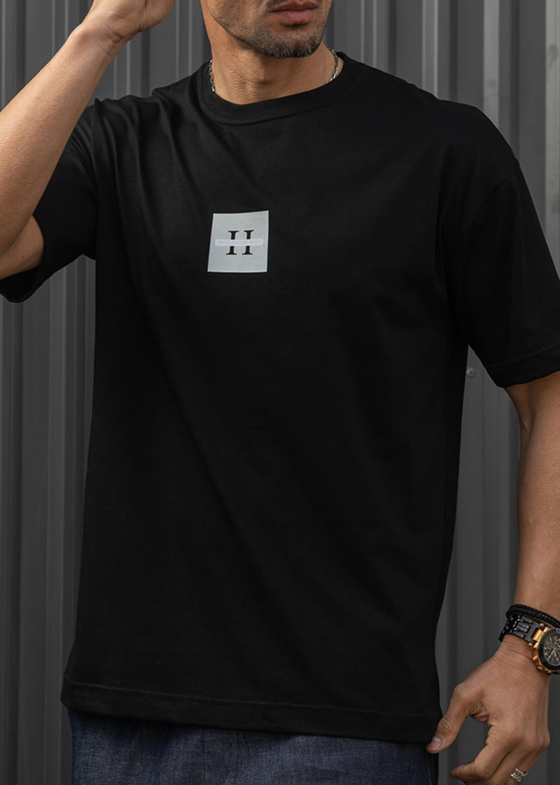 Ανδρική κοντομάνικη μπλούζα Henry clothing - 3-714- premium brand t-shirt μαύρο