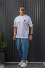 Ανδρικό παντελόνι Henry clothing - 8-110 - simple pants τύπου τζιν με κορδόνι στην μέση μπλε ανοιχτό