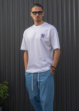 Ανδρικό παντελόνι Henry clothing - 8-110 - simple pants τύπου τζιν με κορδόνι στην μέση μπλε ανοιχτό