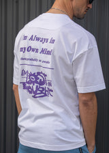 Ανδρική κοντομάνικη μπλούζα Henry clothing - 3-707 - i'm always on my own mind oversised t-shirt λευκό