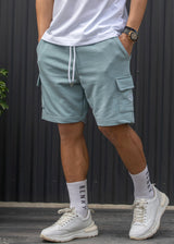 Ανδρική κάργκο βερμούδα φούτερ Henry Clothing - 6-700 - relaxed fit cargo shorts μέντα