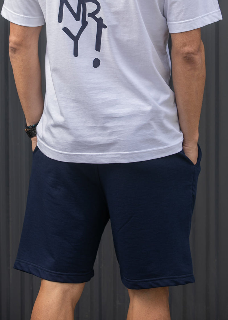 Ανδρική βερμούδα φούτερ Henry Clothing - 6-702 - relaxed fit shorts μπλε σκούρο