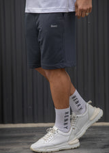 Ανδρική βερμούδα φούτερ Henry Clothing - 6-702 - relaxed fit shorts γκρι σκούρο