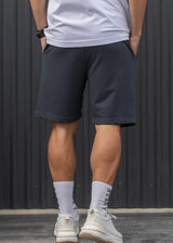 Ανδρική βερμούδα φούτερ Henry Clothing - 6-702 - relaxed fit shorts γκρι σκούρο