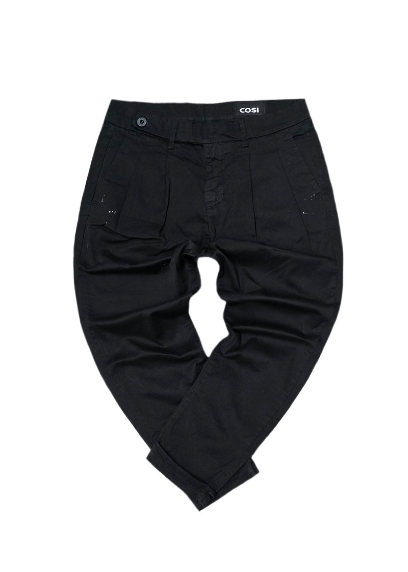 Ανδρικό παντελόνι Cosi Jeans - 61 - CAPUA - pants regular fit μαύρο