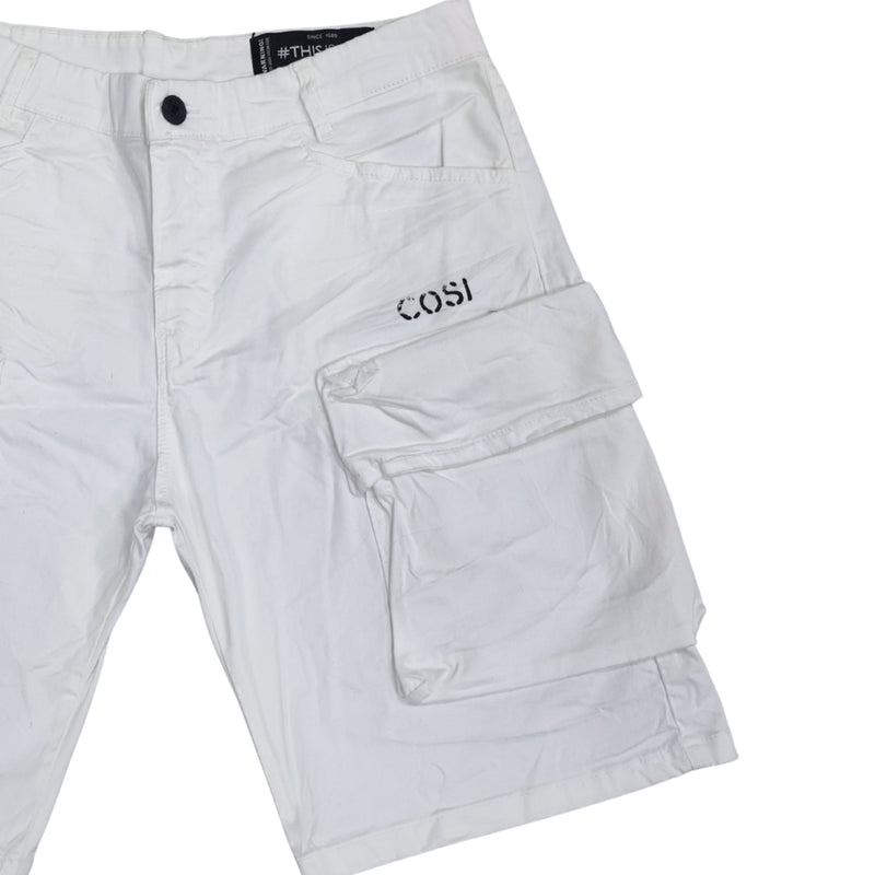 Cosi jeans - CARGO-OR - cargo shorts - white