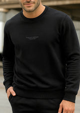 Ανδρικό μακρυμάνικο φούτερ Clever- CF-25250 -Black regular fit