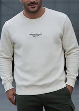 Ανδρικό μακρυμάνικο φούτερ Clever - CF-25250 - Ecru regular fit