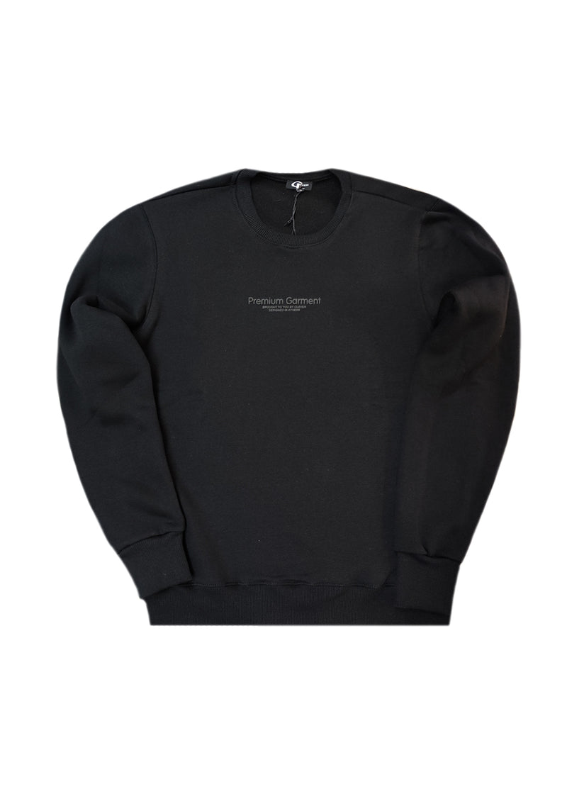 Ανδρικό μακρυμάνικο φούτερ Clever- CF-25250 -Black regular fit