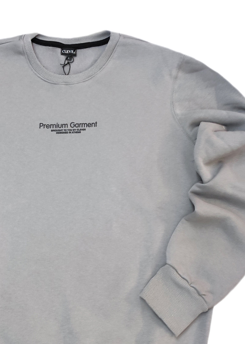 Ανδρικό μακρυμάνικο φούτερ Clever - CF-25250 - Grey regular fit