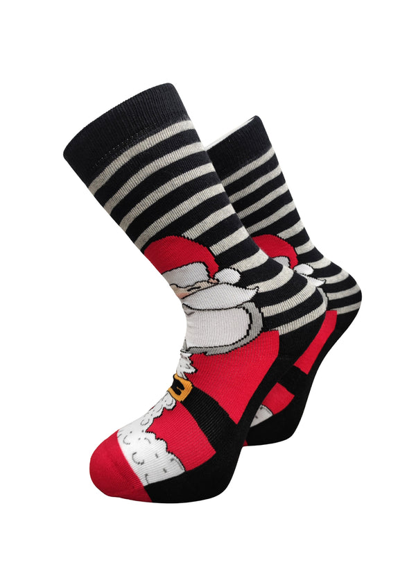 Χριστουγεννιάτικες κάλτσες V-tex -CLOSED EYE SANTA-μαύρο