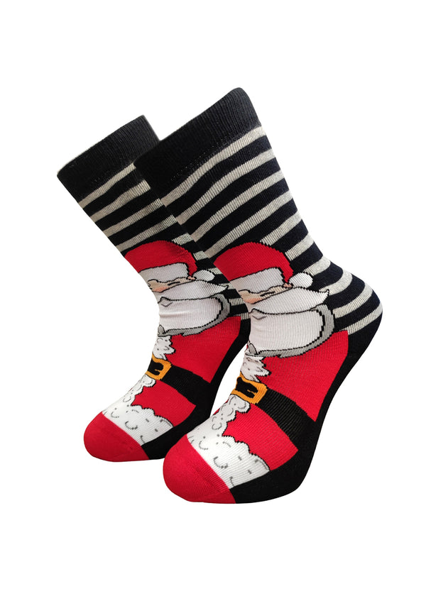 Χριστουγεννιάτικες κάλτσες V-tex -CLOSED EYE SANTA-μαύρο