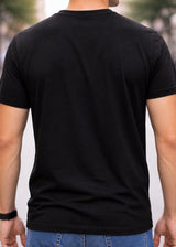 GUF CLOTHING Ανδρική κοντομάνικη μπλούζα μαύρη 5-PACK basic slim fit CP-1100-black-5pack
