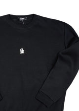 CLOSE SOCIETY Ανδρικό φούτερ με χνούδι white logo- Μαύρο CSW27-100