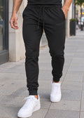 CLEVER Ανδρική φόρμα ανοιξιάτικη μαύρη simple jogger pants CT-26620-black