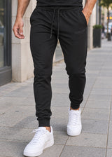 CLEVER Ανδρική φόρμα ανοιξιάτικη μαύρη simple jogger pants CT-26620-black
