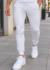 CLEVER Ανδρική φόρμα ανοιξιάτικη λευκή simple jogger pants CT-26620-white