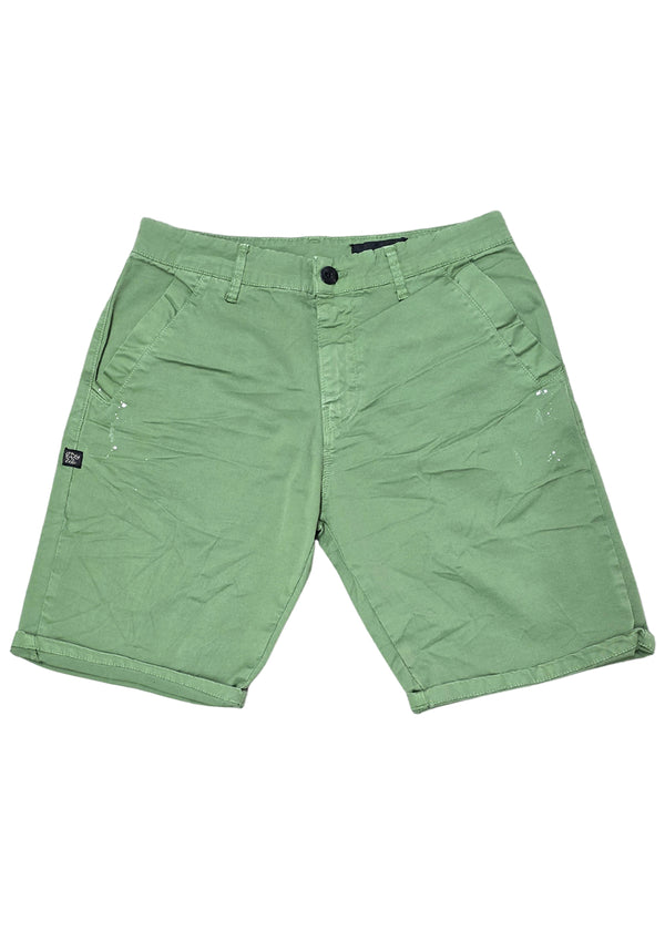 Ανδρική υφασμάτινη βερμούδα Cosi jeans - 63 - CUORI  - fabric shorts regular fit πράσινο
