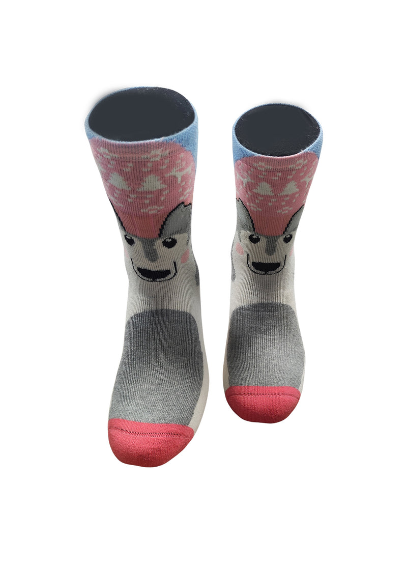 Κάλτσες V-tex socks - CUTE-WOLF μπεζ