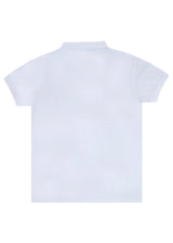 Κοντομάνικη μπλούζα τύπου πόλο GUF - DB-160-4 - basic polo slim fit tee λευκό