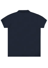 Κοντομάνικη μπλούζα τύπου πόλο GUF - DB-160-5 - basic polo slim fit tee μπλε σκούρο