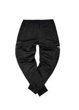 Ανδρική φόρμα κάργκο με χνούδι-GUF-DB-7356-cargo pants regular fit μαύρο