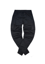 GUF CLOTHING - Ανδρική φόρμα cargo χωρίς χνούδι elegant pants - Μαύρη DB-7396
