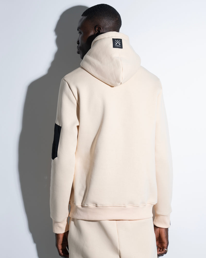 Vinyl art clothing - 63011-77 - essential pocketed hoodie - beige