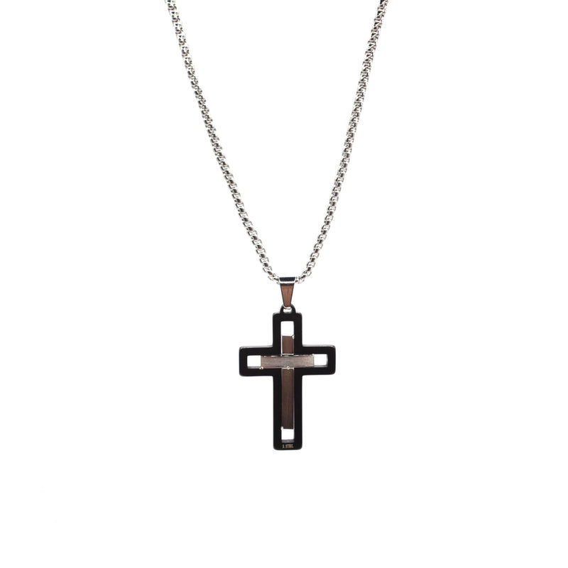 Gang - GNG102 - high quality stainless steel cross chain - silver