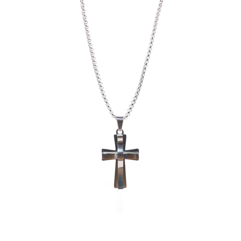 Gang - GNG104 - high quality stainless steel cross chain - silver