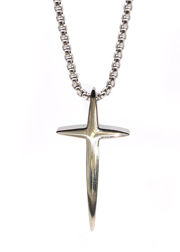 Αλυσίδα από ανοξείδωτο ατσάλι GUF - HLLY-351 - slim cross chain ασημένιο