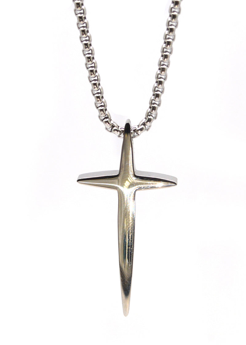 Αλυσίδα από ανοξείδωτο ατσάλι GUF - HLLY-351 - slim cross chain ασημένιο