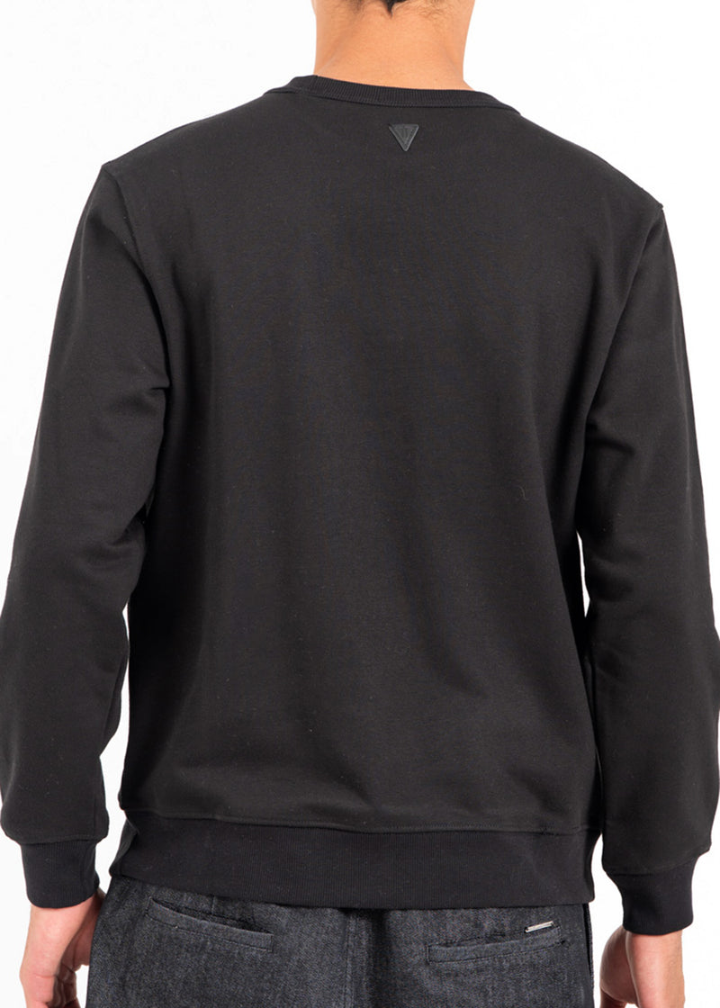 Ανδρική φούτερ χωρίς χνούδι Vittorio - 1000-2526-003 - simple sweatshirt regular fit μαύρο