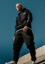 TWO BROTHERS - Ανδρική φόρμα signature logo regular fit - Μαύρη BT-26590