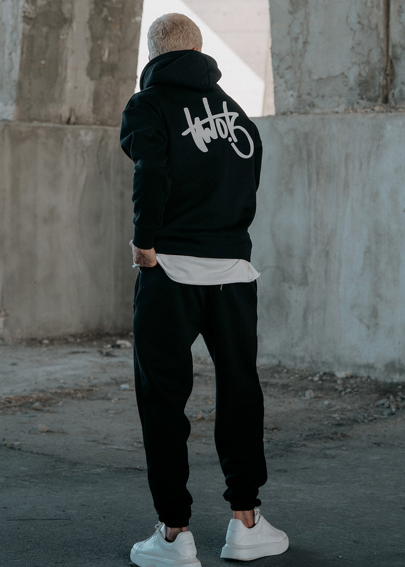 Ανδρικό μακρυμάνικο φούτερ Two Brothers - BT-25940-Black regular fit