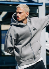 Ανδρική ζακέτα φούτερ με κουκούλα Two Brothers clothing -BF25910-basic logo zip-up hoodie -ice