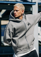 Ανδρική ζακέτα φούτερ με κουκούλα Two Brothers clothing -BF-25910-basic logo zip-up hoodie -ice