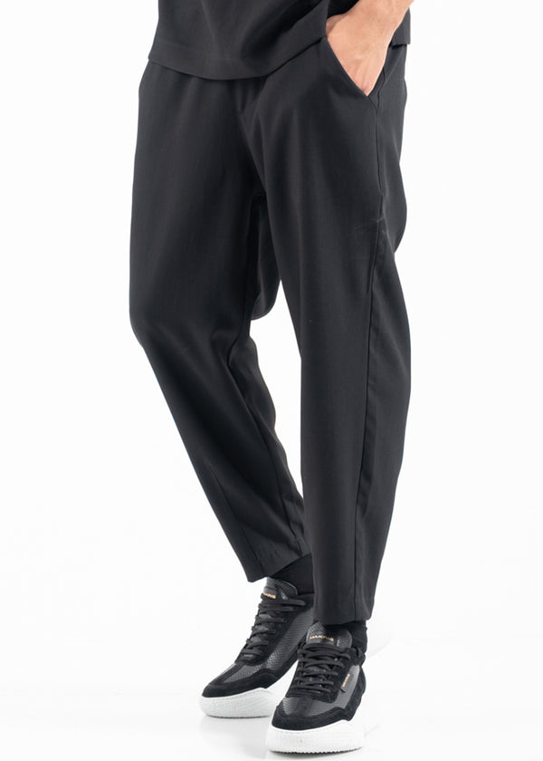 Ανδρικό υφασμάτινο παντελόνι Vittorio-500-2526-MIROLIO BLACK loose fit