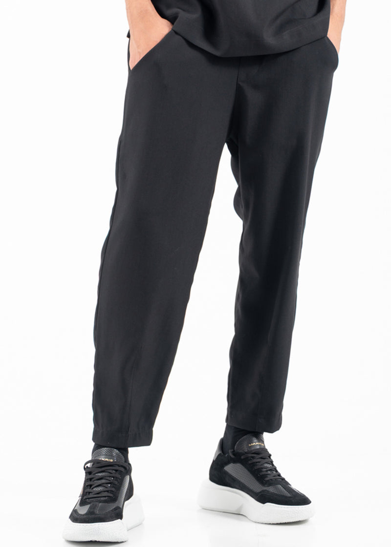 Ανδρικό υφασμάτινο παντελόνι Vittorio-500-2526-MIROLIO BLACK loose fit