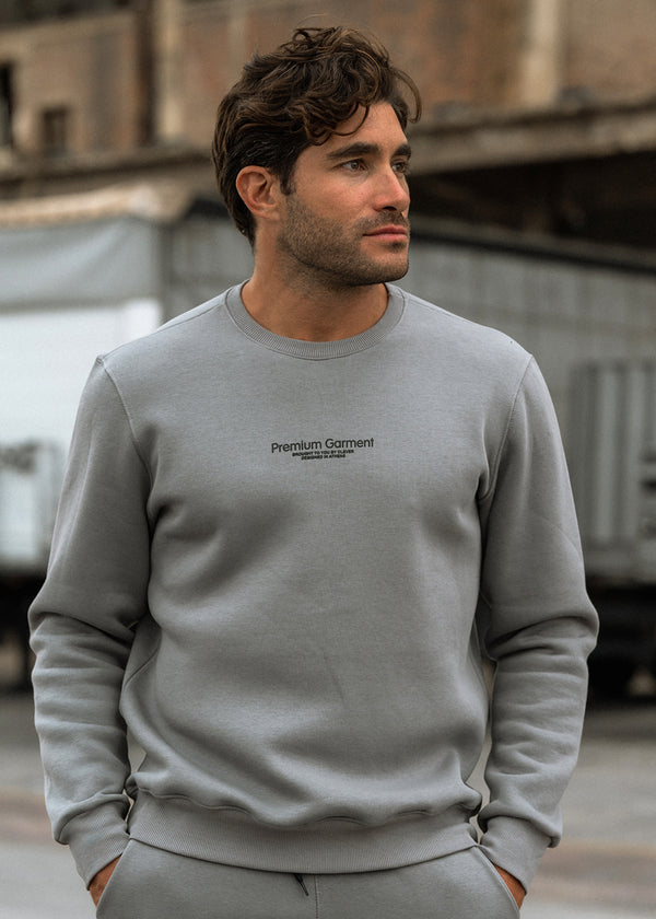 Ανδρικό μακρυμάνικο φούτερ Clever - CF-25250 - Grey regular fit