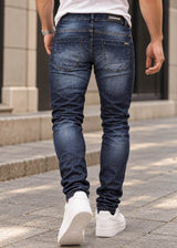 DAMAGED JEANS - Ανδρικό τζιν παντελόνι regular fit - Denim ZR11A