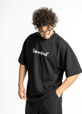 Ανδρικό μπλουζάκι Devoted - DCT-LOGO - logo t-shirt oversized μαύρο