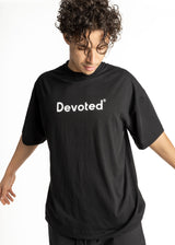 Ανδρικό μπλουζάκι Devoted - DCT-LOGO - logo t-shirt oversized μαύρο