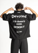 Ανδρικό μπλουζάκι Devoted - DCT-SLOGAN - slogan t-shirt oversized μαύρο