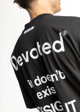 Ανδρικό μπλουζάκι Devoted - DCT-SLOGAN - slogan t-shirt oversized μαύρο