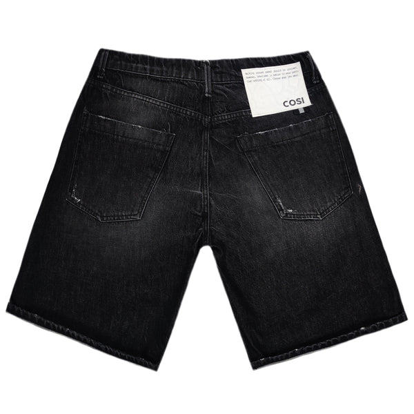 Ανδρική βερμούδα jean Cosi jeans - EDGE - rugged shorts μαύρο