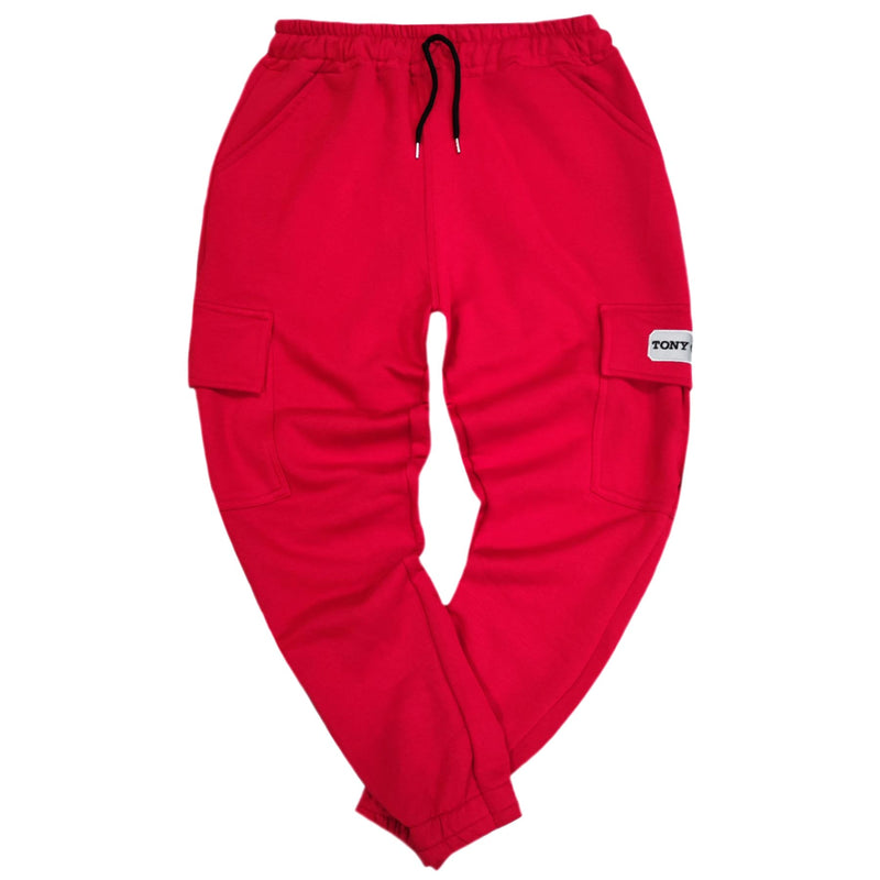 Tony couper - F24/12 - cargo sweatpants - red