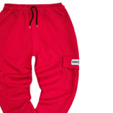 Tony couper - F24/12 - cargo sweatpants - red