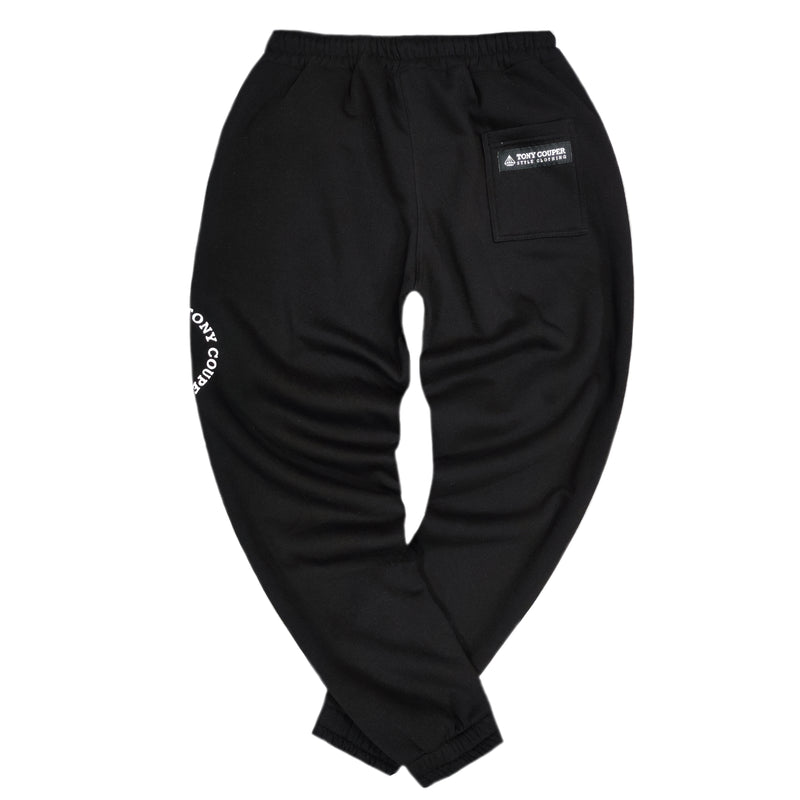 Tony couper - F24/1 - diamond half circle sweatpants - black